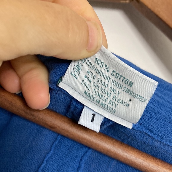 Oh My Gauze Top Womens 1 Small Medium Blue Long Sleeve V Neck Light Jacket - Picture 11 of 12